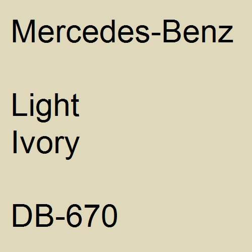 Mercedes-Benz, Light Ivory, DB-670.